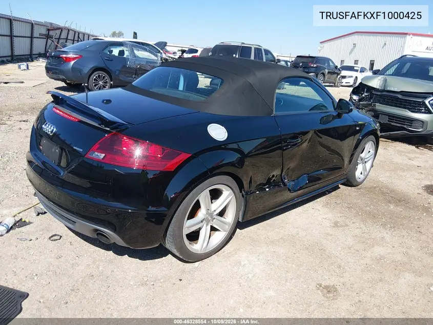 2015 AUDI TT VIN TRUSFAFKXF1000425 — фото 4