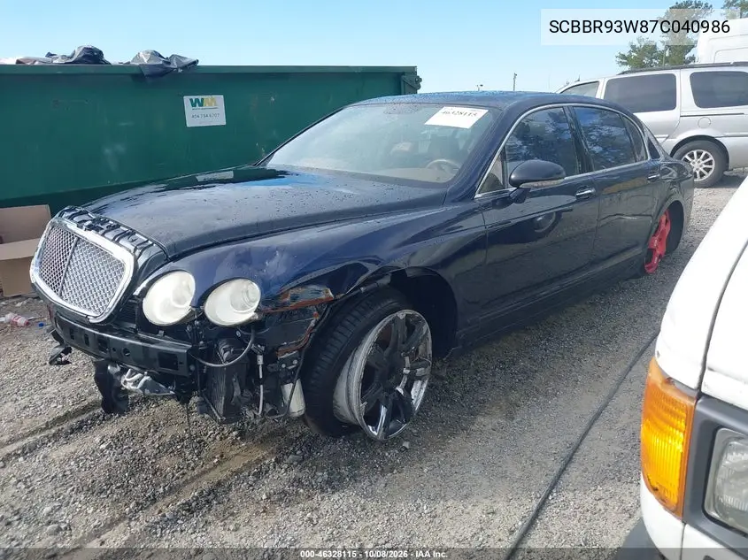 2007 BENTLEY CONTINENTAL FLYING SPUR VIN SCBBR93W87C040986 — фото 2