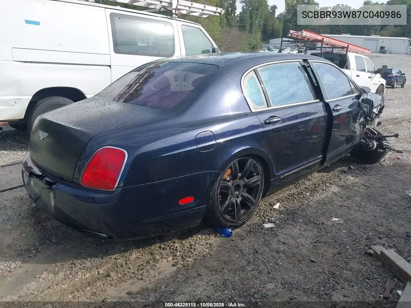 2007 BENTLEY CONTINENTAL FLYING SPUR VIN SCBBR93W87C040986 — фото 4