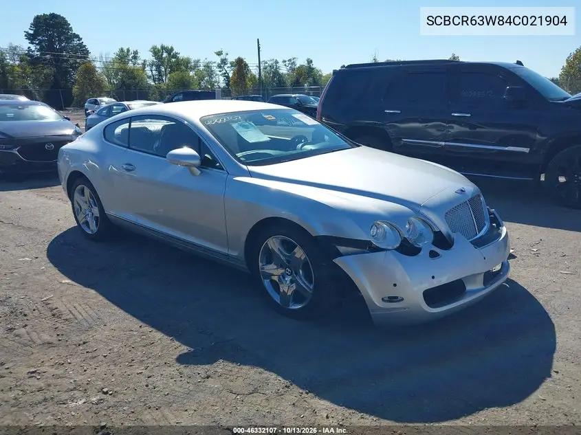 BENTLEY CONTINENTAL GT 2004, VIN SCBCR63W84C021904