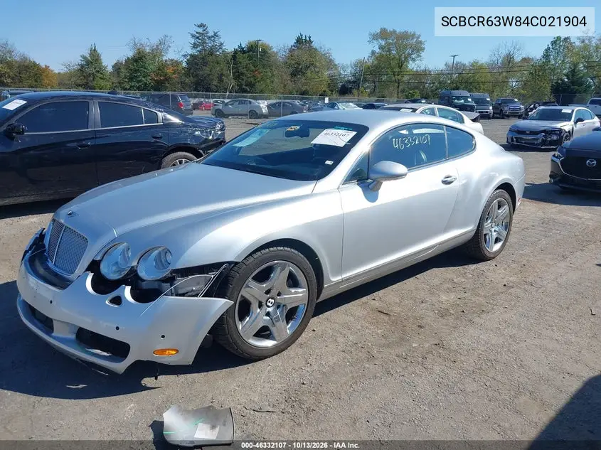 2004 BENTLEY CONTINENTAL GT VIN SCBCR63W84C021904 — фото 2