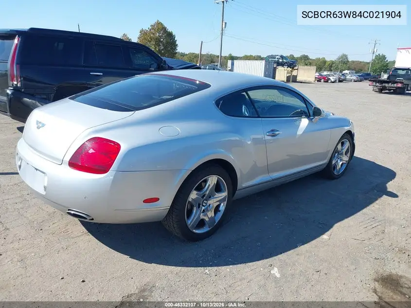 2004 BENTLEY CONTINENTAL GT VIN SCBCR63W84C021904 — фото 4
