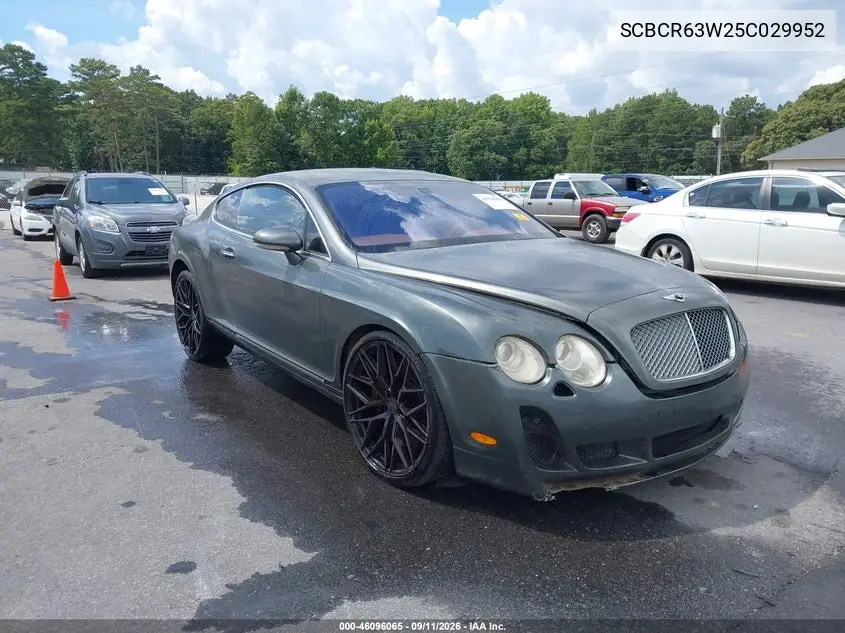 BENTLEY CONTINENTAL GT 2005, VIN SCBCR63W25C029952