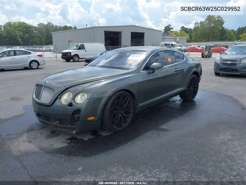 2005 BENTLEY CONTINENTAL GT VIN SCBCR63W25C029952 — фото 2