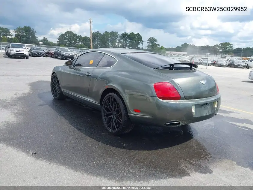 2005 BENTLEY CONTINENTAL GT VIN SCBCR63W25C029952 — фото 3