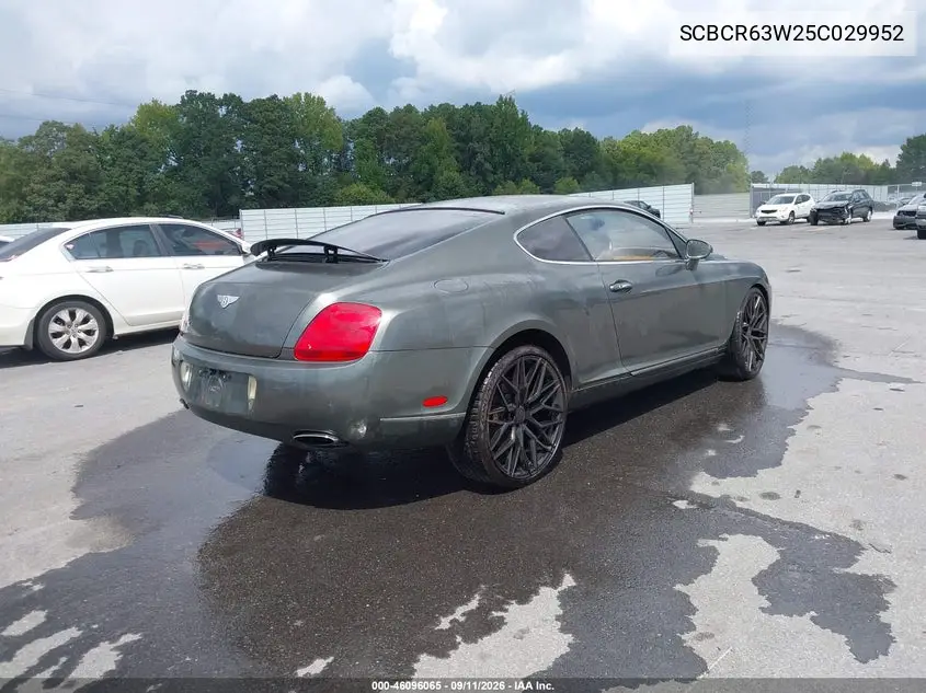 2005 BENTLEY CONTINENTAL GT VIN SCBCR63W25C029952 — фото 4