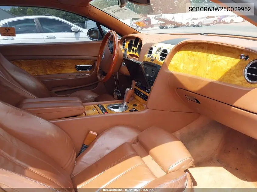 2005 BENTLEY CONTINENTAL GT VIN SCBCR63W25C029952 — фото 5