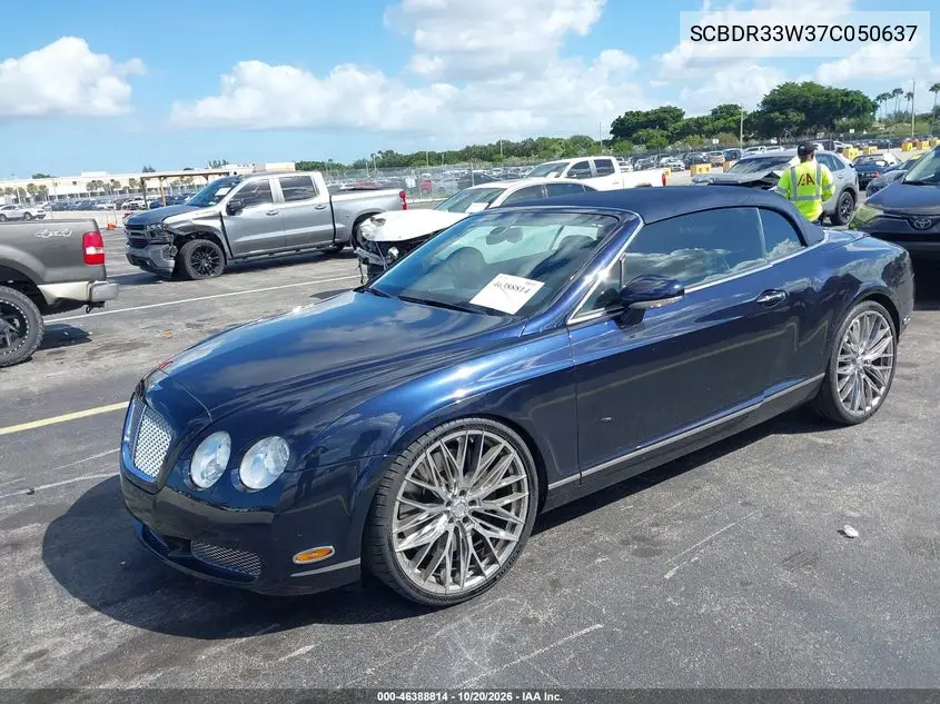2007 BENTLEY CONTINENTAL GT VIN SCBDR33W37C050637 — фото 2