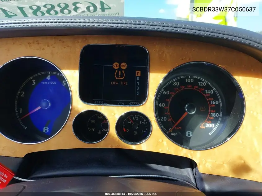 2007 BENTLEY CONTINENTAL GT VIN SCBDR33W37C050637 — фото 7