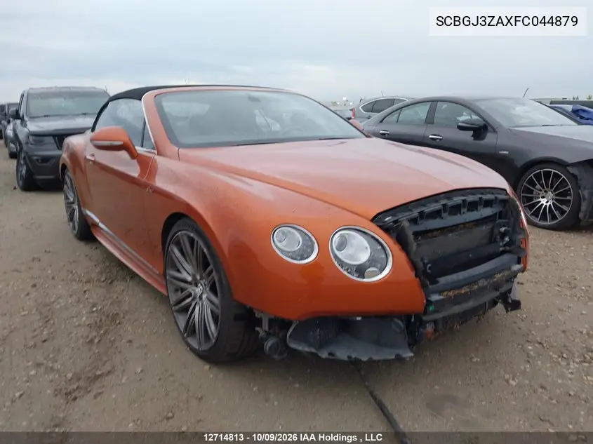 BENTLEY CONTINENTAL GT 2015, VIN SCBGJ3ZAXFC044879