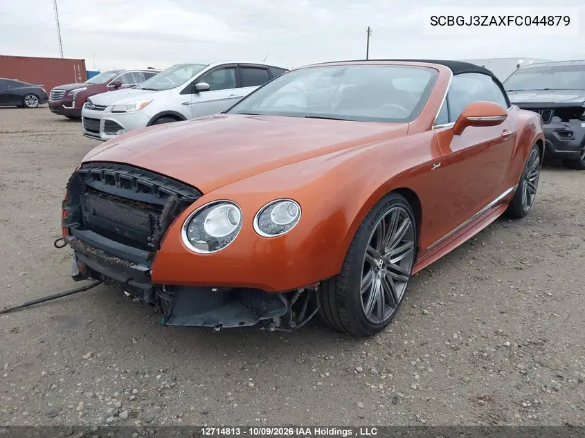 2015 BENTLEY CONTINENTAL GT VIN SCBGJ3ZAXFC044879 — фото 2