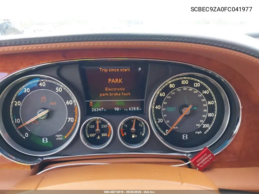 2015 BENTLEY FLYING SPUR VIN SCBEC9ZA0FC041977 — фото 7
