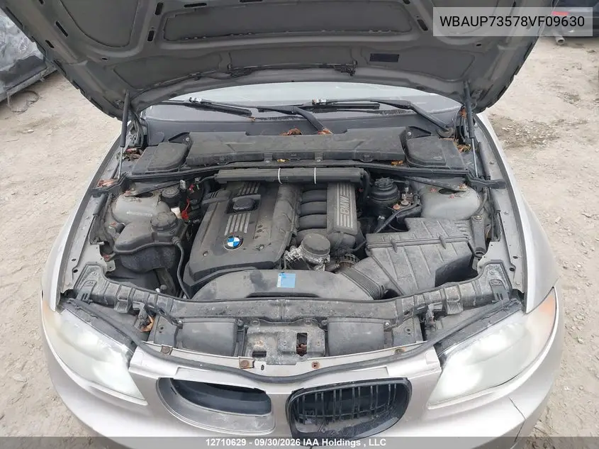 2008 BMW 1ER VIN WBAUP73578VF09630 — фото 10