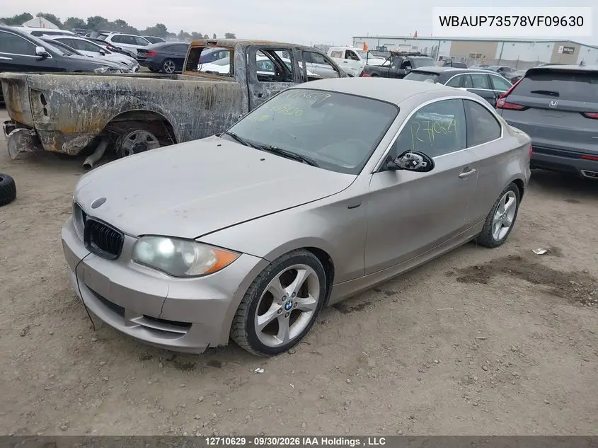 2008 BMW 1ER VIN WBAUP73578VF09630 — фото 2