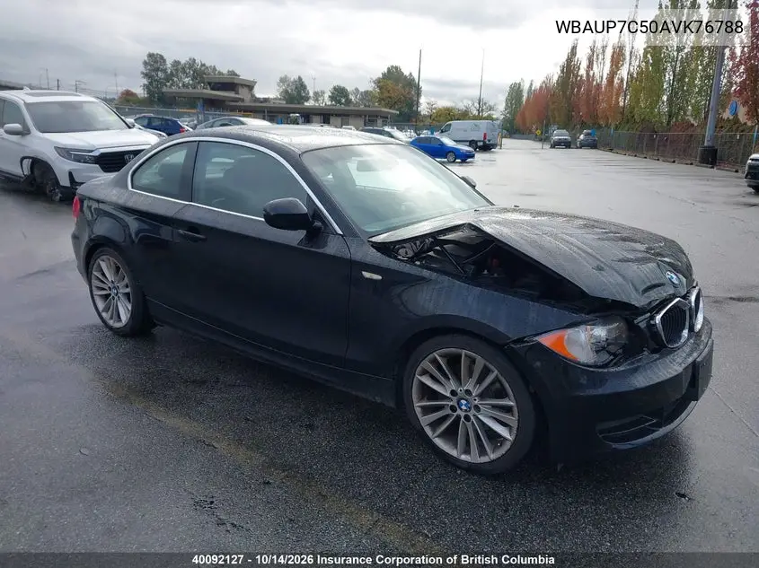 BMW 1ER 2010, VIN WBAUP7C50AVK76788