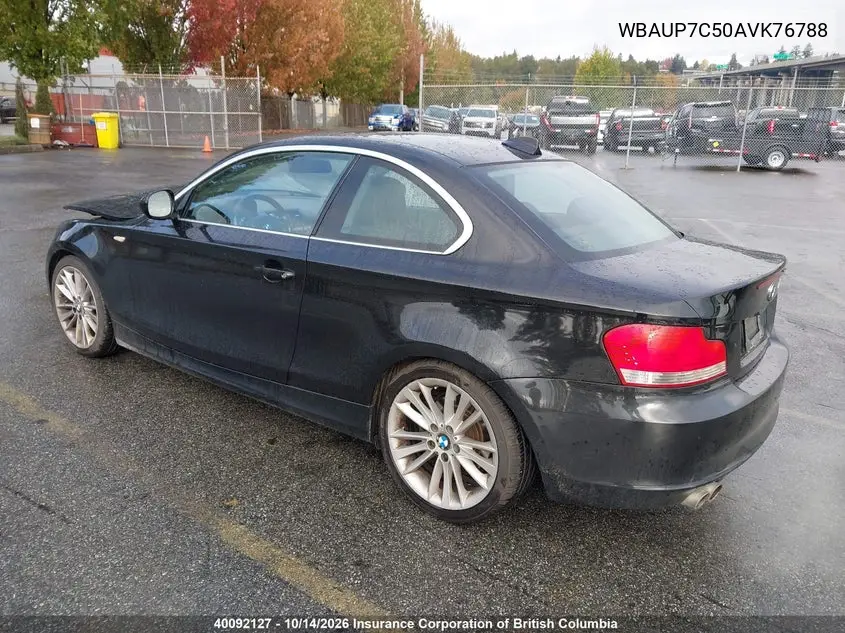 2010 BMW 1ER VIN WBAUP7C50AVK76788 — фото 3