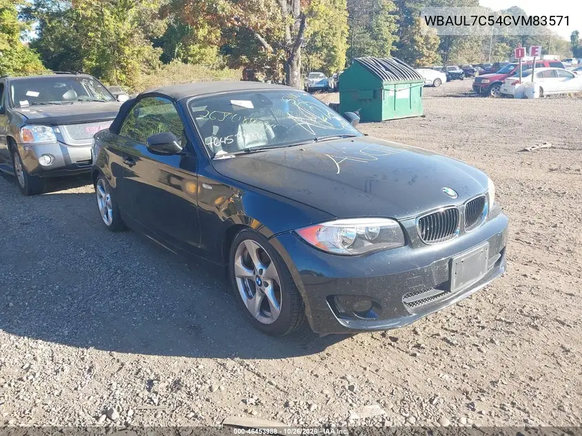 BMW 1ER 2012, VIN WBAUL7C54CVM83571