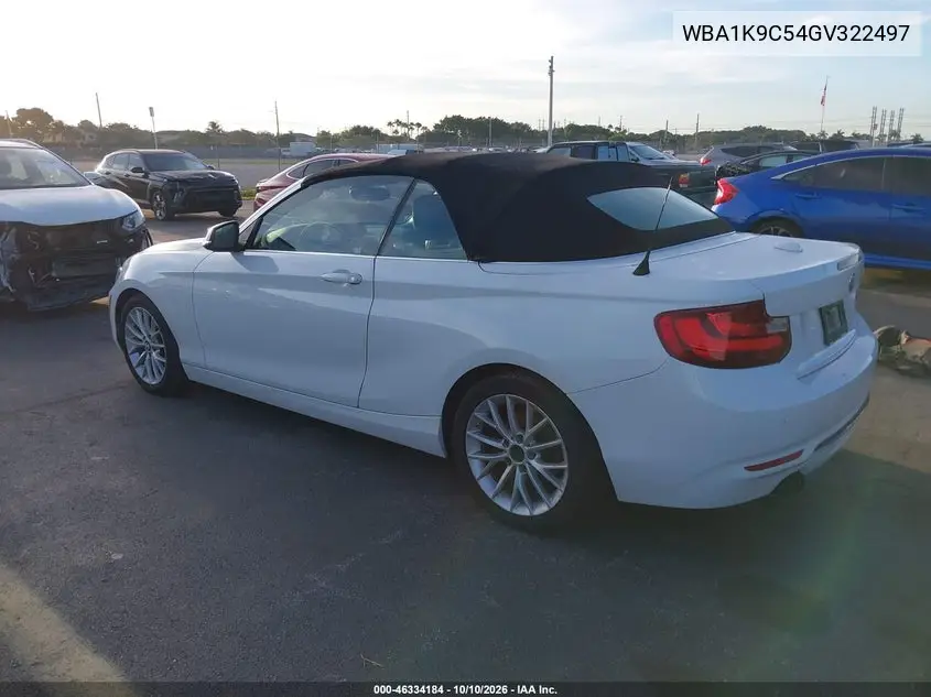 2016 BMW 2ER VIN WBA1K9C54GV322497 — фото 3