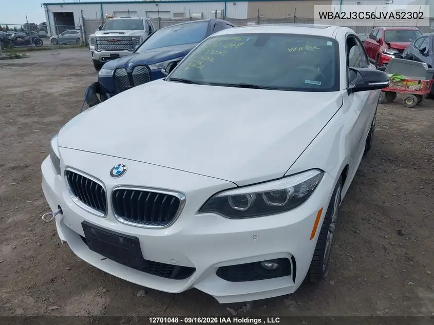 2018 BMW 2ER VIN WBA2J3C56JVA52302 — фото 2