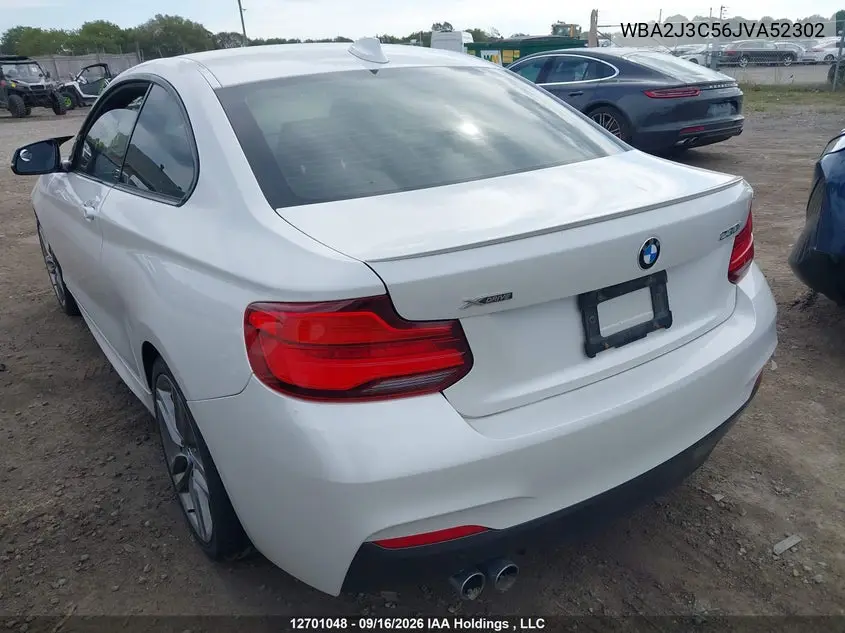 2018 BMW 2ER VIN WBA2J3C56JVA52302 — фото 3
