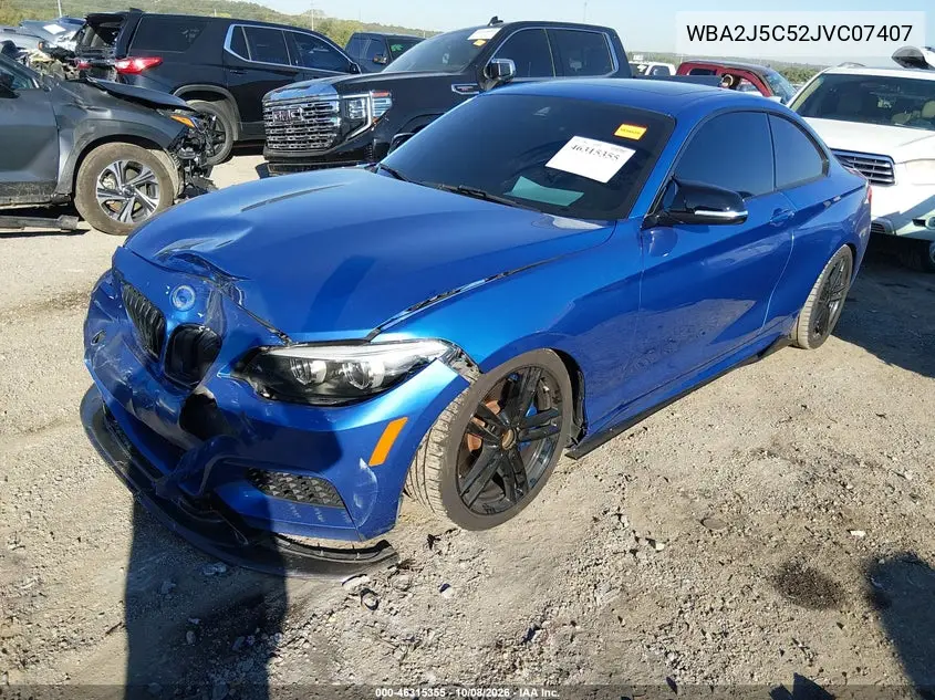 2018 BMW 2ER VIN WBA2J5C52JVC07407 — фото 2