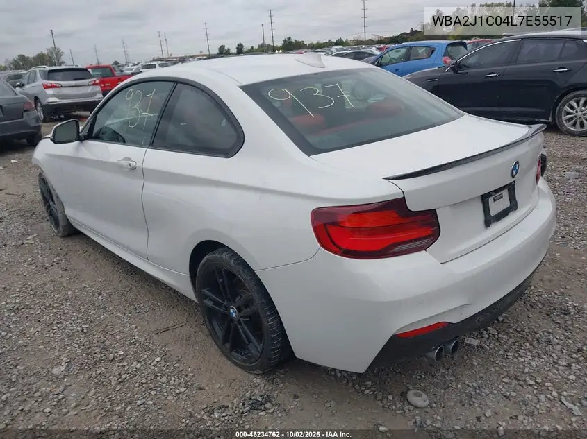 2020 BMW 2ER VIN WBA2J1C04L7E55517 — фото 3
