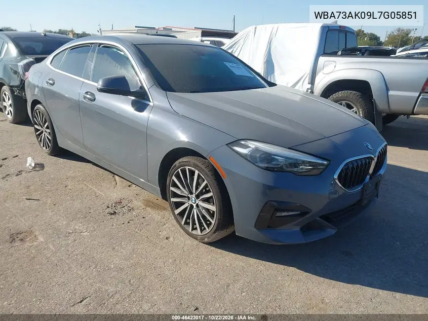 BMW 2ER 2020, VIN WBA73AK09L7G05851