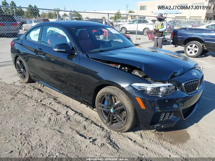 BMW 2ER 2021, VIN WBA2J7C06M7J01399
