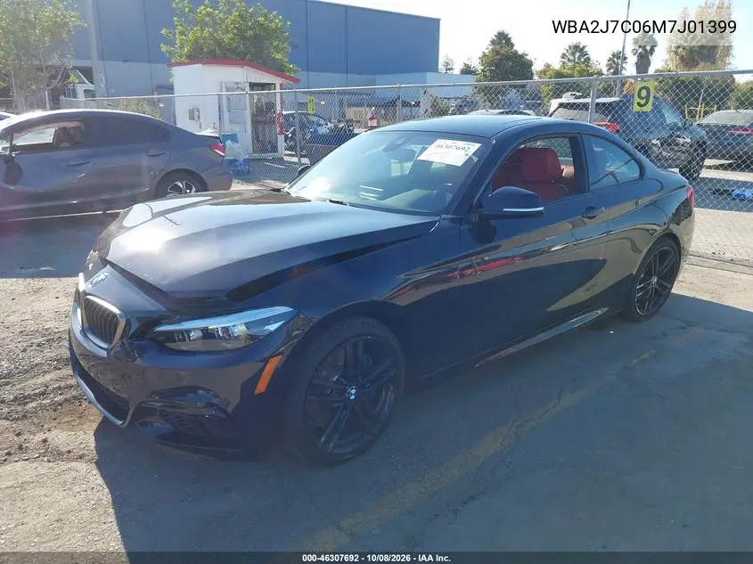 2021 BMW 2ER VIN WBA2J7C06M7J01399 — фото 2