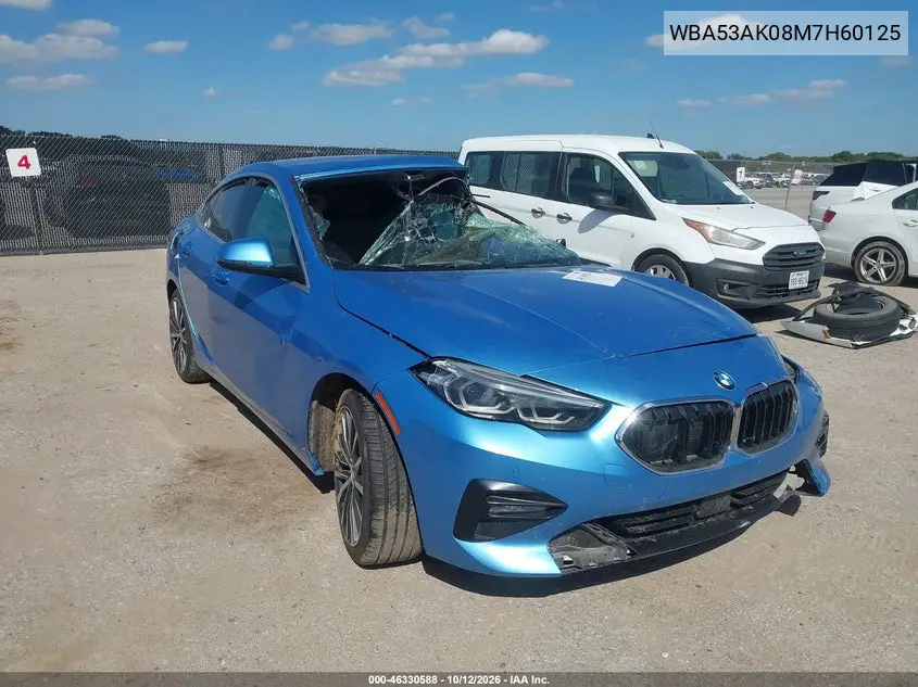 BMW 2ER 2021, VIN WBA53AK08M7H60125