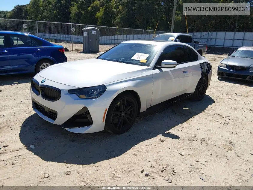 2023 BMW 2ER VIN 3MW33CM02P8C99231 — фото 2
