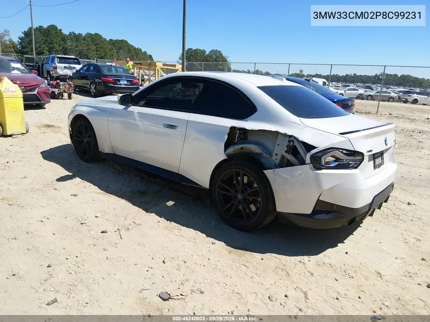 2023 BMW 2ER VIN 3MW33CM02P8C99231 — фото 3