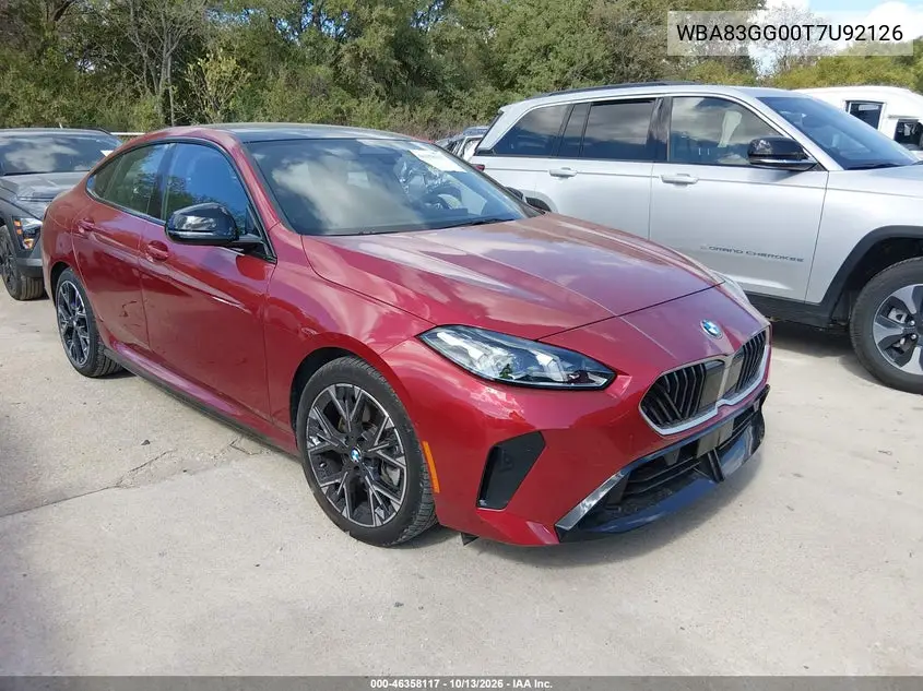 BMW 2ER 2026, VIN WBA83GG00T7U92126