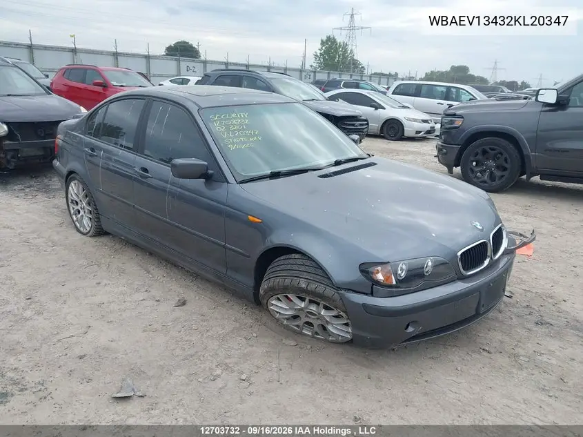 BMW 3ER 2002, VIN WBAEV13432KL20347
