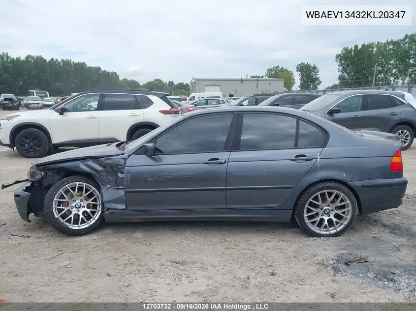 2002 BMW 3ER VIN WBAEV13432KL20347 — фото 13