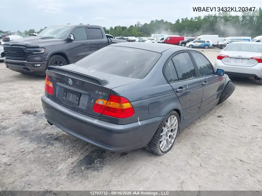 2002 BMW 3ER VIN WBAEV13432KL20347 — фото 4