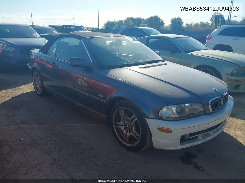 BMW 3ER 2002, VIN WBABS53412JU94703