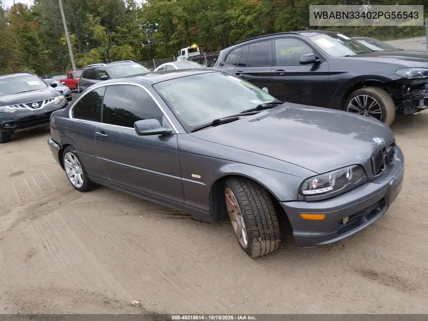 BMW 3ER 2002, VIN WBABN33402PG56543