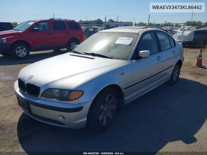 2003 BMW 3ER VIN WBAEV33473KL86462 — фото 2