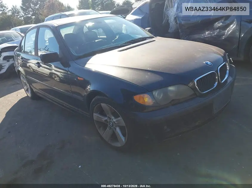BMW 3ER 2004, VIN WBAAZ33464KP84850