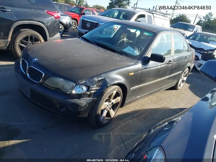 2004 BMW 3ER VIN WBAAZ33464KP84850 — фото 2