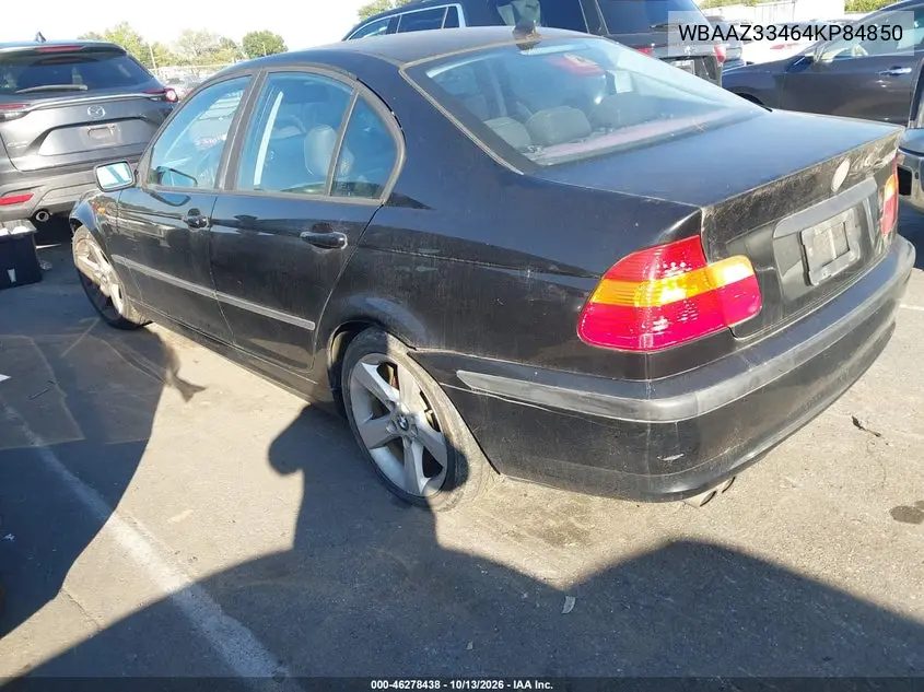 2004 BMW 3ER VIN WBAAZ33464KP84850 — фото 3