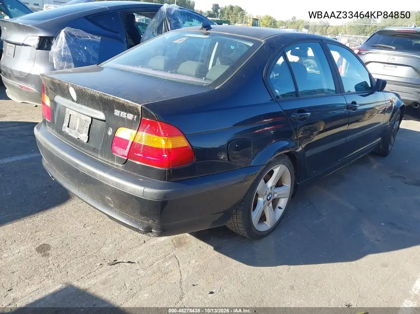 2004 BMW 3ER VIN WBAAZ33464KP84850 — фото 4