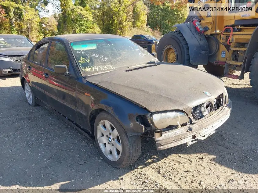 BMW 3ER 2004, VIN WBAAZ334X4KP84009