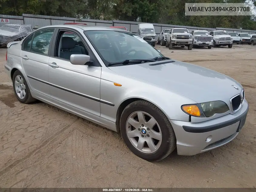 BMW 3ER 2004, VIN WBAEV33494KR31708