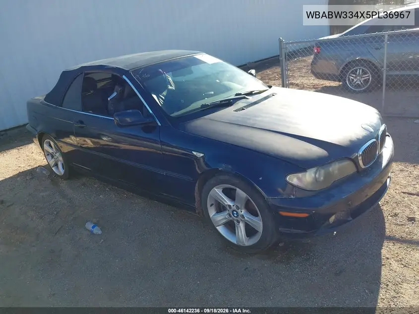 BMW 3ER 2005, VIN WBABW334X5PL36967