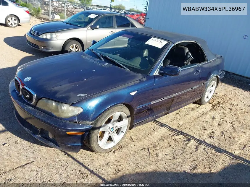 2005 BMW 3ER VIN WBABW334X5PL36967 — фото 2