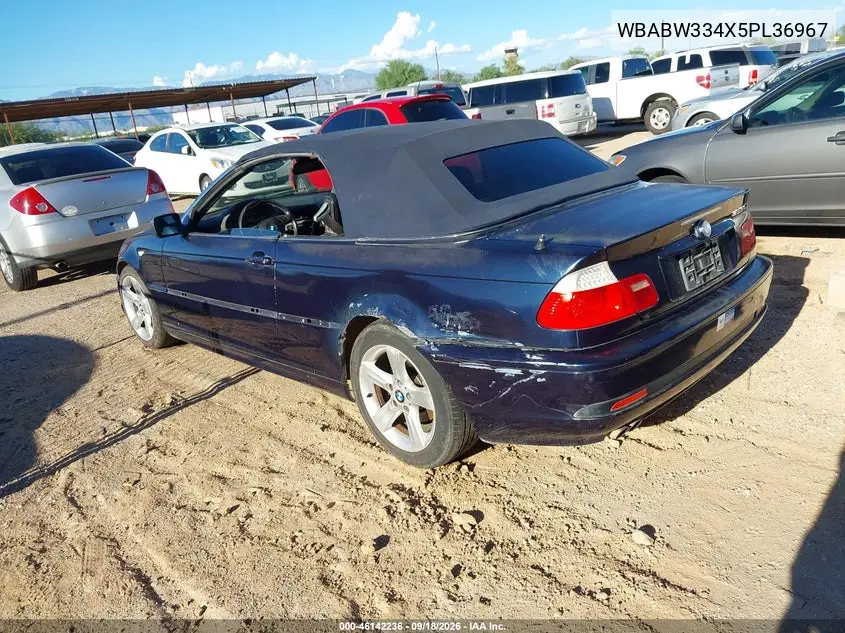 2005 BMW 3ER VIN WBABW334X5PL36967 — фото 3