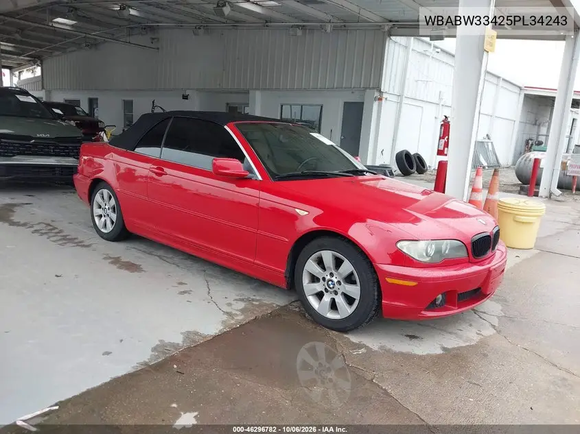 BMW 3ER 2005, VIN WBABW33425PL34243