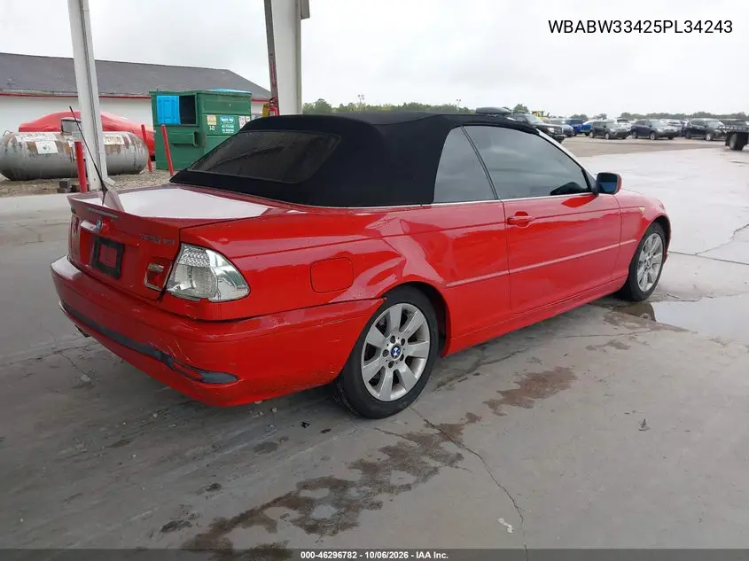 2005 BMW 3ER VIN WBABW33425PL34243 — фото 4